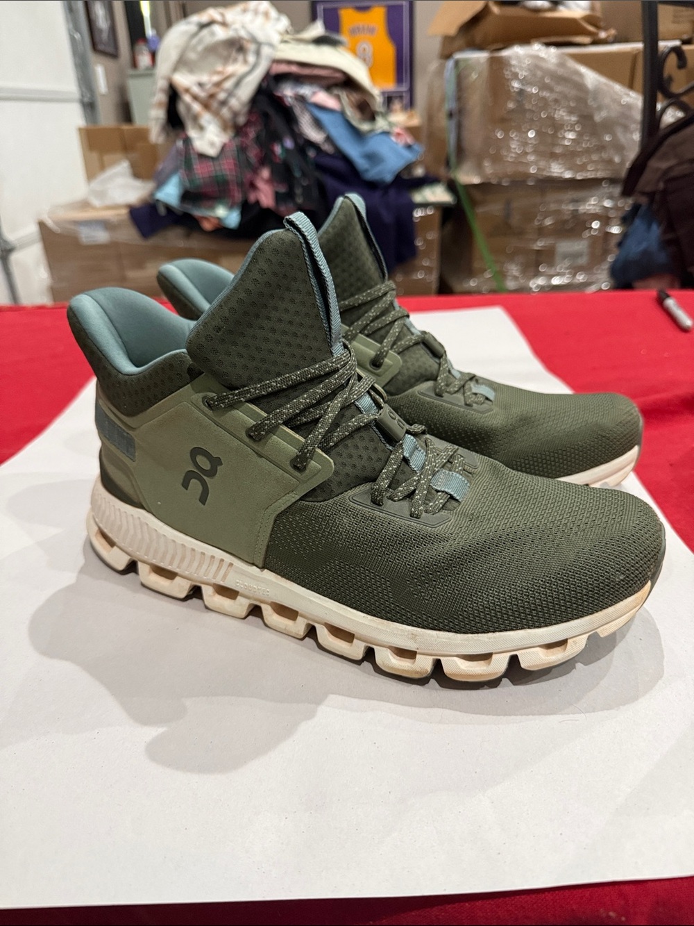 On Running high edge Men’s Olive Green Athletic Cloud Shoes
